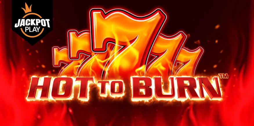 Game banner reading 777 Hot to Burn with flaming sevens