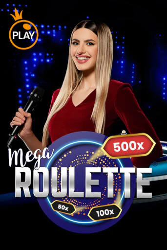 Mega Roulette live table with a presenter and 500x multiplier badge