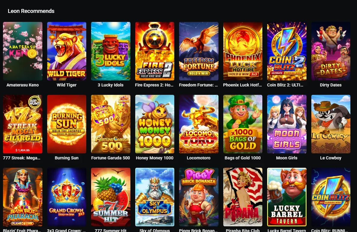 Online Pokies at LEON Casino Australia