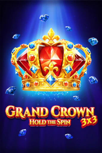 Grand Crown Hold the Spin pokie tile: a jewelled gold crown on blue