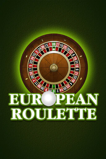 European Roulette table game tile with a roulette wheel glowing on green baize